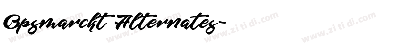 Opsmarckt Alternates字体转换 Opsmarckt Alternates字体转换